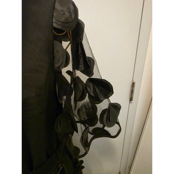 Women's Black Midi Dress Top Medium Skirt Large Black Party Cocktail Two Pieces - Picture 5 of 16